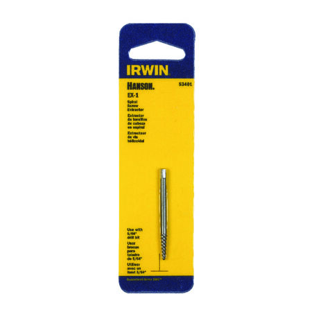 Irwin Hanson EX-1 Carbon Steel Spiral Screw Extractor 5.4 in. 1 pc