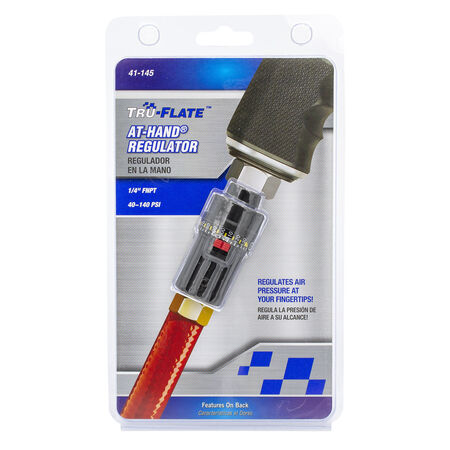 Tru-Flate At-Hand Plastic In Line Adjustable Air Regulator 1/4 in. Female 1 pc
