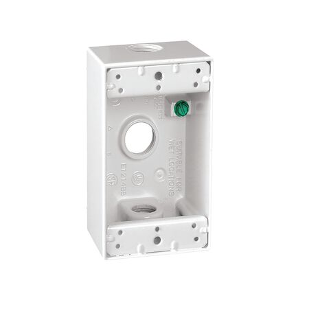 Sigma Engineered Solutions New Work 18.3 cu in Rectangle Metallic 1 gang Weatherproof Box White