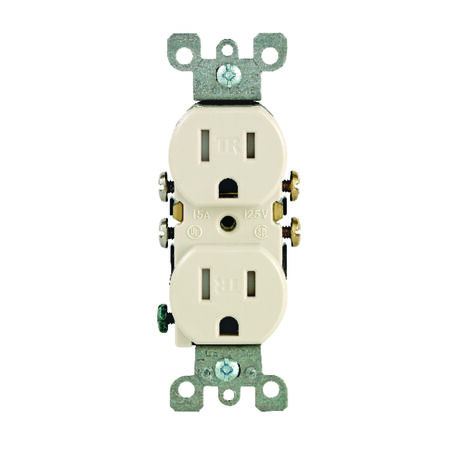 Leviton 15 amps 125 V Duplex Light Almond Outlet 5-15R 10 pk