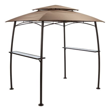 Living Accents Gray Polyester BBQ Shelter w/Single Light 94 in. H x 65 in. W x 85 in. L