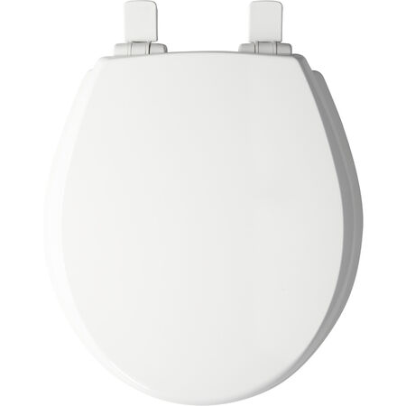Bemis Slow Close Round White Molded Wood Toilet Seat