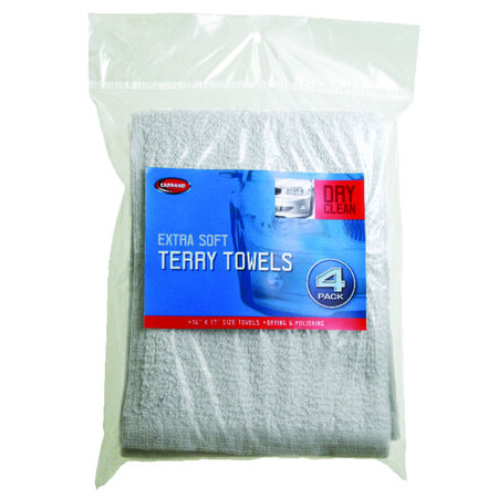 Carrand 17 in. L X 14 in. W Cotton Terry Towels 4 pk