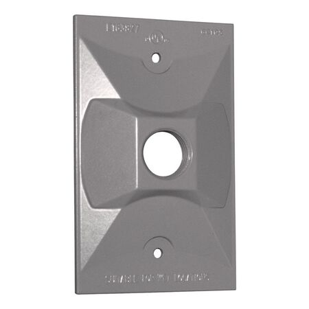 Sigma Engineered Solutions Rectangle Metal 1 gang 4.61 in. H X 2.85 in. W Lampholder Cover