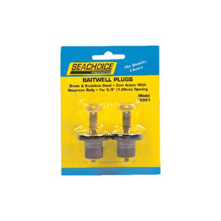 Seachoice Stainless Steel 5/8 in. W Deck and Baitwell Plugs 1 Pack