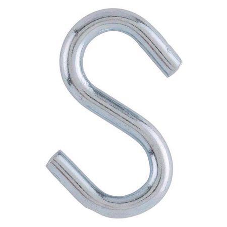 Ace Small Zinc-Plated Silver Steel 1.5 in. L S-Hook 80 lb 4 pk