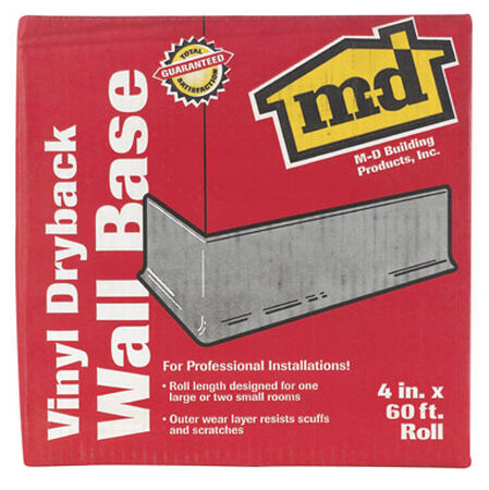 M-D Building Products Coved Wall Base Vinyl 4 in. H x 60 ft. W Black