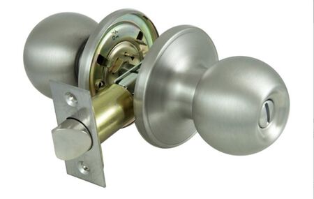 ProSource T3610V-PS Privacy Lockset, Tubular Design, Stainless Steel