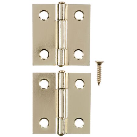 Ace 2.75 in. W X 1-1/2 in. L Bright Brass Brass Narrow Hinge 2 pk