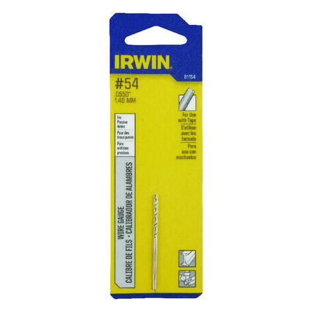 Irwin 54 X 1-7/8 in. L High Speed Steel Wire Gauge Bit 1 pc