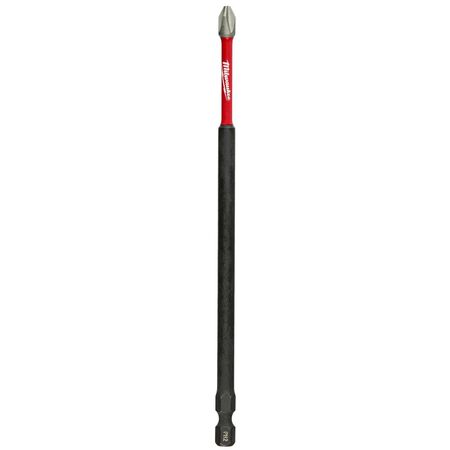 Milwaukee Shockwave Phillips #2 X 6 in. L Screwdriver Bit Steel 1 pc