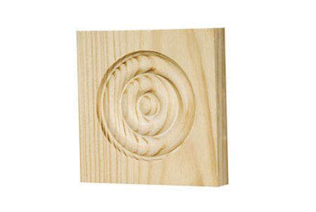 Alexandria Moulding Casing Trim Block Pine 3-3/4 in. H x 3-3/4 in. W x 3/4 in. D