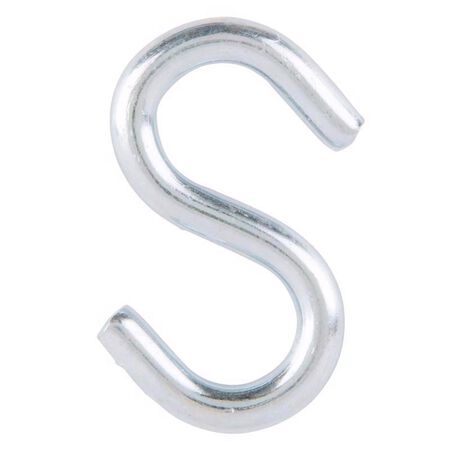 Ace Small Zinc-Plated Silver Steel 2.5 in. L S-Hook 250 lb 2 pk