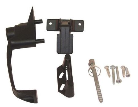 Barton Kramer 4 in. L Powder Coated Bronze Aluminum Patio Door Handle Set