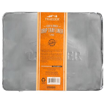 Traeger Aluminum Drip Tray Liner 13.15 in. L X 10.24 in. W For Ranger, Scout, PTG