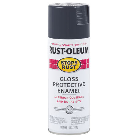 Rust-Oleum Stops Rust Gloss Deep Slate Spray Paint 12 oz