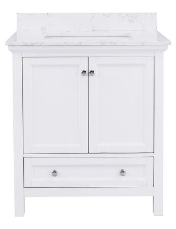 Aurafina CUNNINGHAM 30 in. Plantation White Vanity
