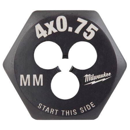 Milwaukee Metric M4x0.75 mm 1" Hex Threading Die