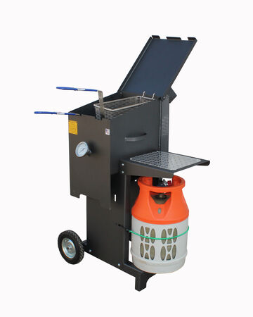 R&V Works Cajun Fryer 6 Gallon 2 Basket with Stand FF2-S