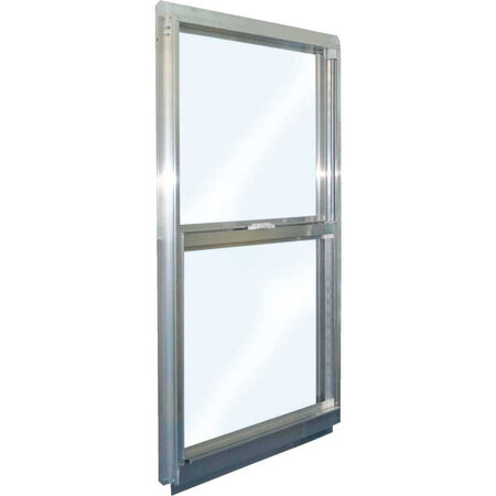 Single Hung Aluminum Window 2'4" x 5' Mill Finish (1/1 Window Pane Arrangement)