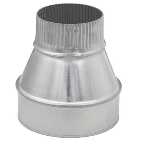 Imperial 6 in. D x 4 in. D Galvanized Steel Furnace Pipe Reducer