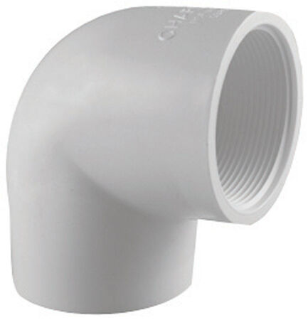 Charlotte Pipe Schedule 40 1-1/2 in. Slip X 1-1/2 in. D FPT PVC Elbow 1 pk