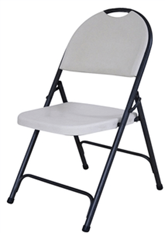 Simple Spaces Heavy Duty White Plastic Folding Chair Stine Home