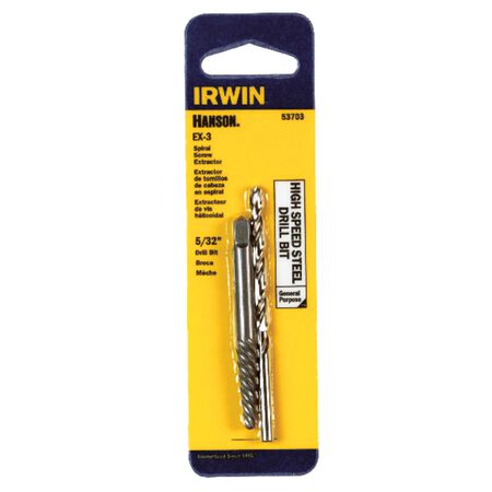 Irwin Hanson 5/32 in. X 5/32 in. D High Speed Steel Drill Bit Extractor Set 6 in. 1 pc