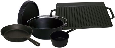Outdoor Gourmet 5-Piece Cast-Iron Cookware Set