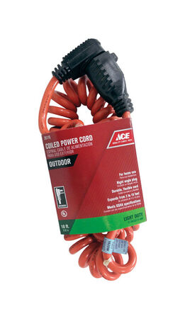 Ace Indoor or Outdoor 3 to 10 ft. L Orange Extension Cord 16/3 SJTW