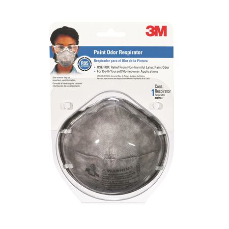 3M P95 Paint Odor Cup Disposable Respirator Gray One Size Fits All 1 pk