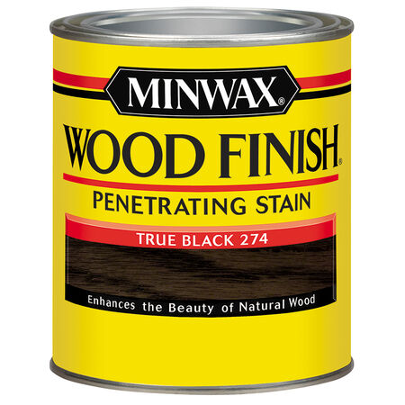 Minwax Wood Finish Semi-Transparent True Black Oil-Based Penetrating Wood Stain 1 qt
