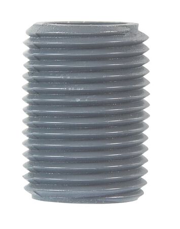 B&K Schedule 80 1/2 in. MIP X 1/2 in. D MIP PVC Close Nipple 1 pk