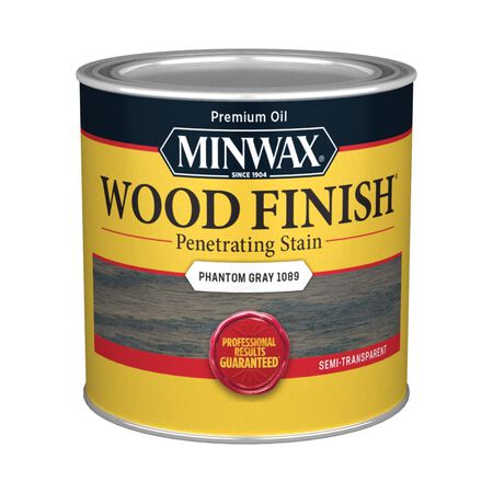 Minwax Wood Finish Semi-Transparent Phantom Gray Oil-Based Penetrating Wood Stain 1/2 pt