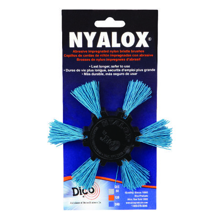Dico Nyalox 4 in. D Aluminum Oxide Mandrel Mounted Flap Brush 240 Grit 1 pc