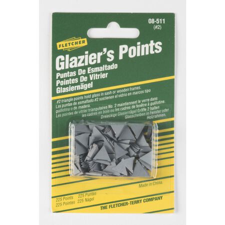 Fletcher-Terry Glazier Points For Repairing or reglazing windows 0 oz 225 pk Fletcher-Terry Glazier Points For Repairing or reglazing windows 0 oz 225 pk