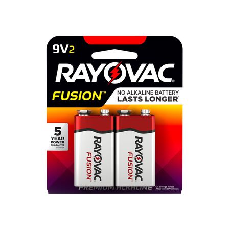 Rayovac Fusion 9V Alkaline Batteries 9 volts 2 pk