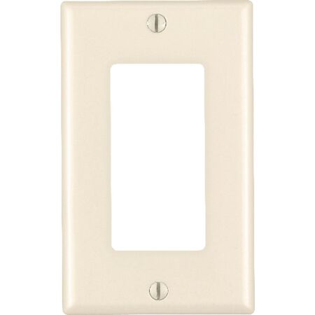 Leviton Decora Almond 1 gang Thermoset Plastic Decorator Wall Plate 1 pk
