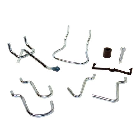 Crawford Silver Steel Peg Hooks 32 pk