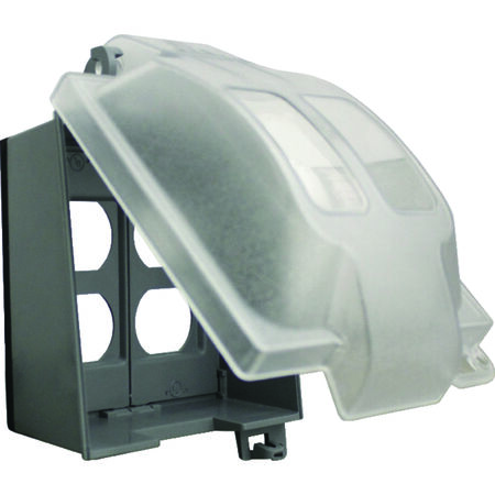 Sigma Engineered Solutions Rectangle Plastic 2 gang Weatherproof Cover 1 Duplex Receptacle and 1 GFC