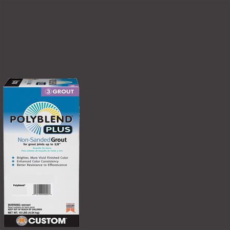 Custom Building Products Polyblend Plus Indoor and Outdoor Charcoal Non-Sanded Grout 10 lb.
