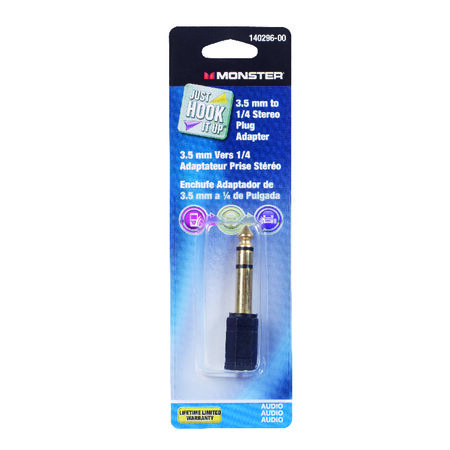 Monster Just Hook It Up Stereo Jack Adapter 1 pk