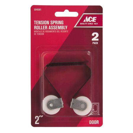 Ace 1 in. D Black Plastic/Steel Roller Assembly 2 pc