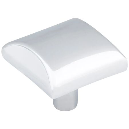 1" Overall Length Square Cabinet knob Polished Chrome