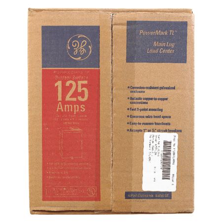 GE PowerMark Gold 125 amps 240 V 4 space 8 circuits Wall Mount Circuit Breaker Panel