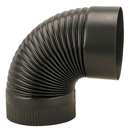 Imperial 6 in. D X 6 in. D 90 deg Steel Stove Pipe Elbow