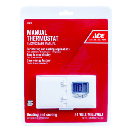 Ace Heating and Cooling Push Buttons Thermostat