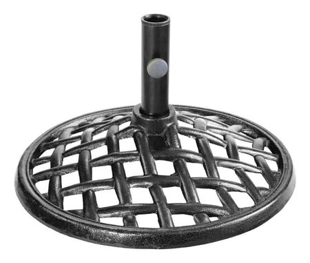 Living Accents Brown Cast Iron Umbrella Base 20 in. L x 20 in. W x 11 in. H