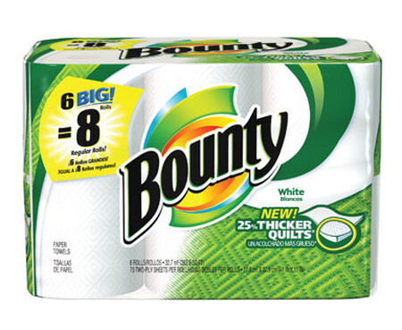 Bounty Paper Towels 54 sheet 2 Ply 6 roll
