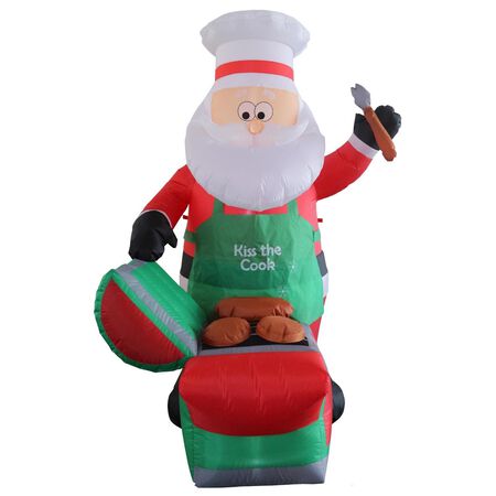 Celebrations 6 ft. Santa Barbequing Inflatable